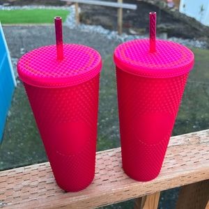 New raspberry pink spring Starbucks studded cups!
